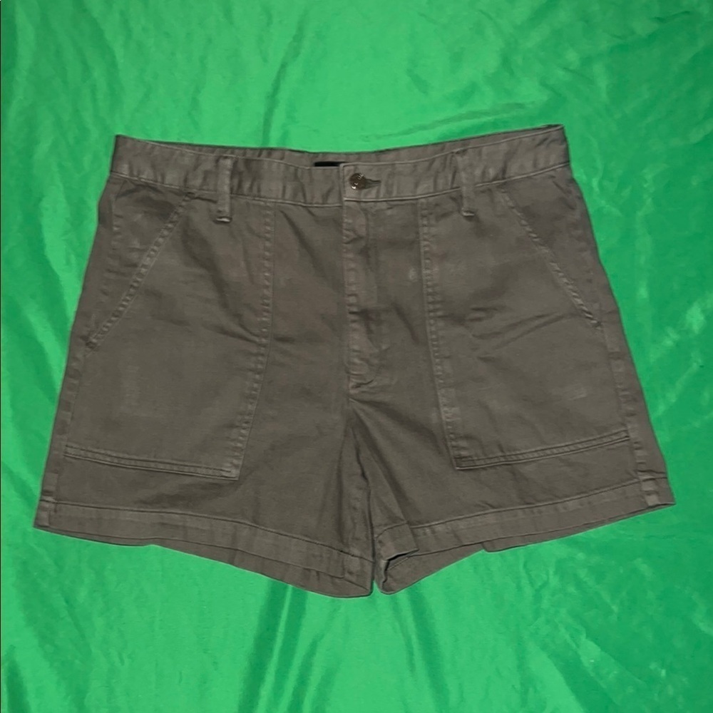 Banana Republic 100% Cotton Women's Olive Denim Shorts size 14